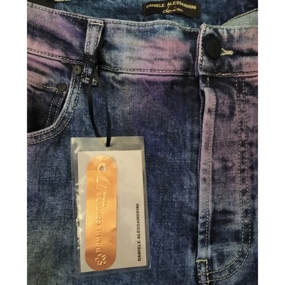 DANIELE ALESSANDRINI Men's Denim Jeans Pants Colorful Size 33 Straight Leg - Picture 10 of 10